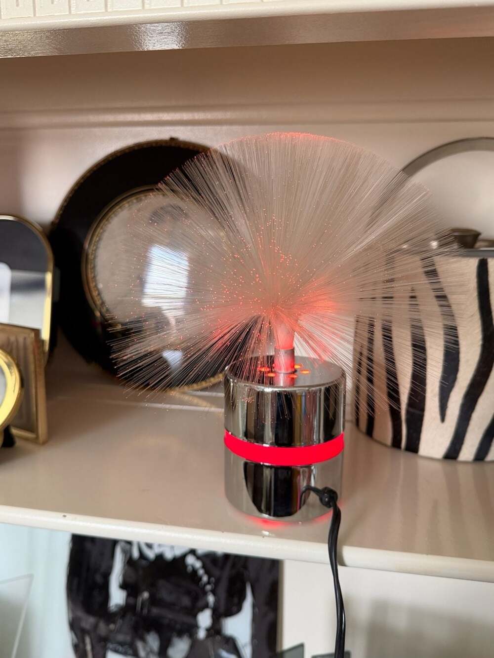 Vintage Fantasia Products Fiber Optic  Chrome Lamp